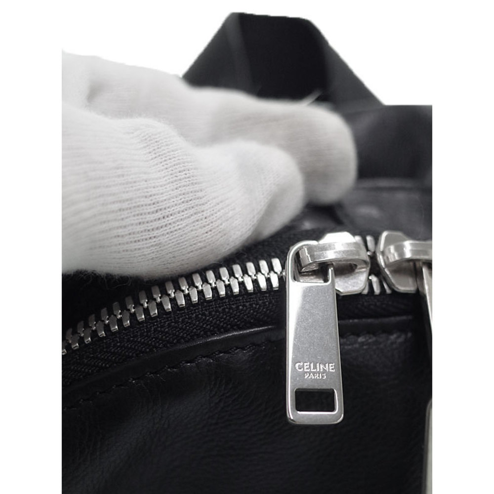 Celine Medium Leather Backpack Black - image 7